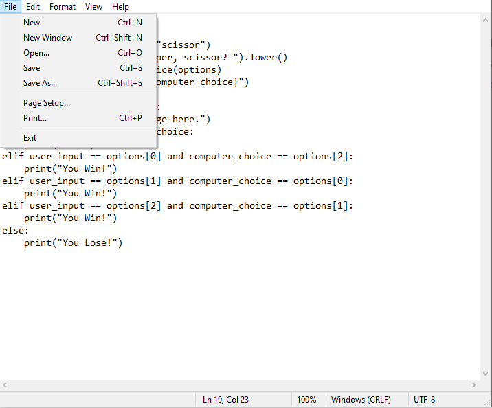 notepad save