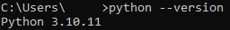 python installed