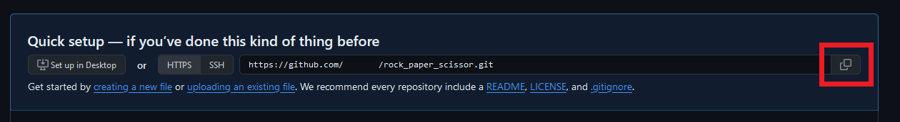 copy repository link